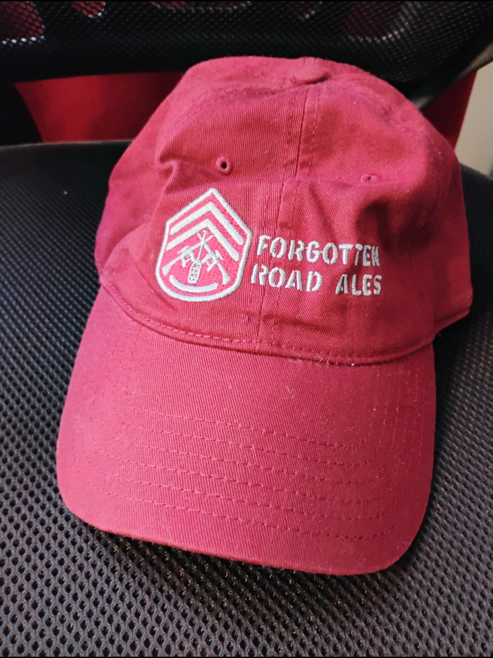 Forgotten Road Ales Embroidered Burgundy Baseball Cap